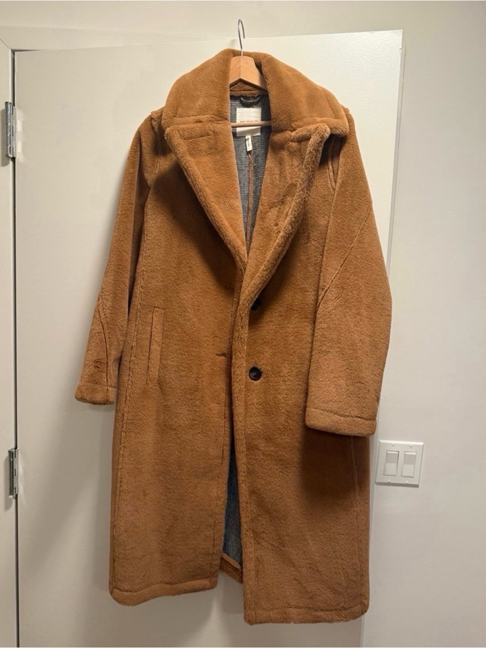 Avec Les Filles Camel Teddy Pea Coat